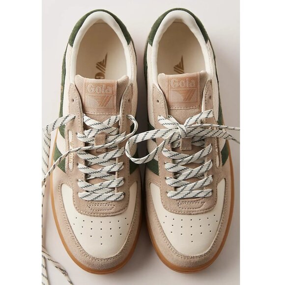 Gola Hawk '83 Sneakers Color: Off White / Bone / Evergreen - Picture 3 of 6